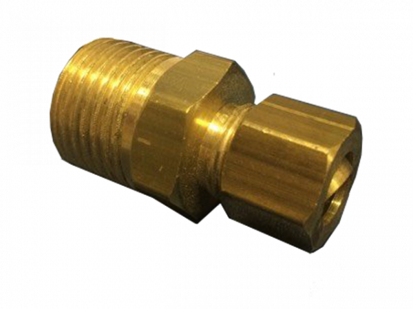 União 1/2 Npt x 3/8 Anilha latão Ref.:10447 (Atacado)