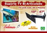 Suporte TV Bi-Articulado 10 a 47 LCD,Led,3D e Plasma Lidimar Ref.:3952