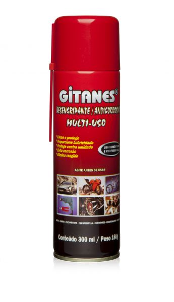 Desengripante Anticorrosivo Multiuso Spray 300ml/180g Gitanes Ref.:1550402 (Atacado)